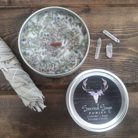 Lavender + Sage Smudge Candle